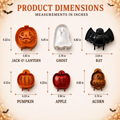 3-Pack Halloween Hand Pie Molds Set