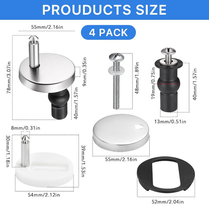 2PCS Universal Toilet Seat Expansion Screw Bolts, Thickened Stainless Steel