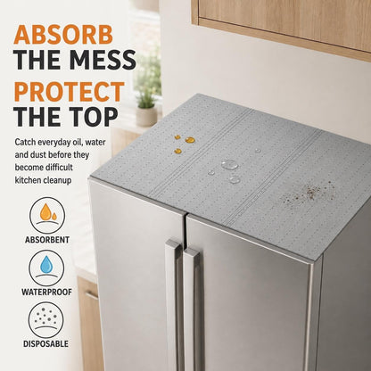 5Pcs Disposable Fridge Top Oil Absorbent Mat 24 * 36in Waterproof Dust Proof Pad