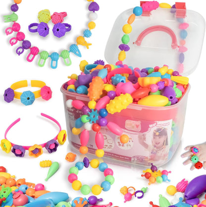 183Pcs Pop Beads, Jewelry Making Kits for Toddlers, Arts and Crafts Supplies for Kids Ages 4-8