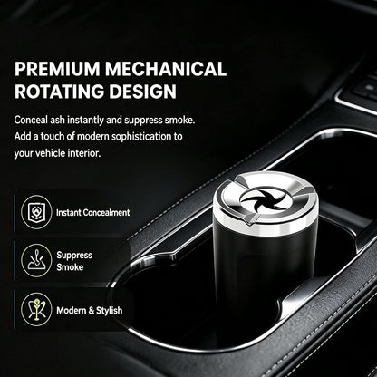 Rotating Car Ashtray With Ceramic Inner Liner, Automotive Ash Holder With Fireproof Core