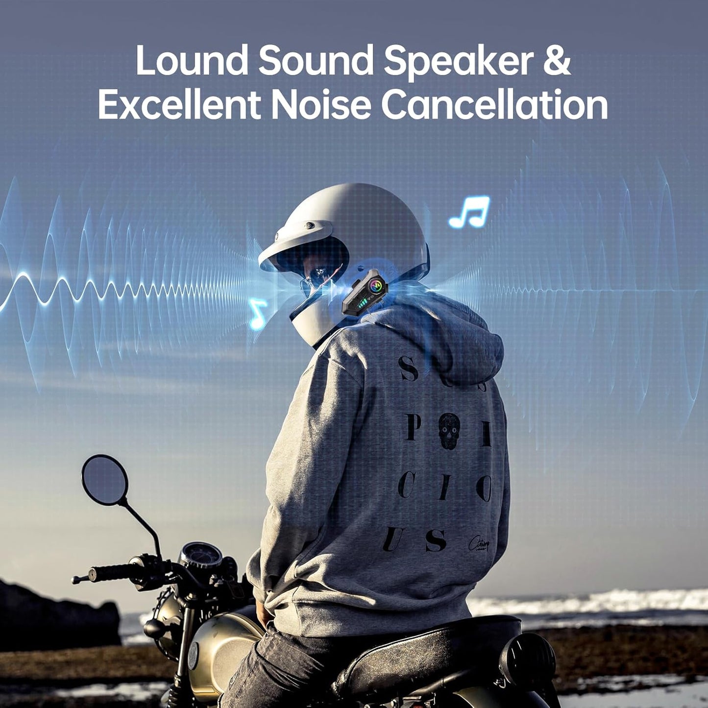 Rechargeable Motorcycle Helmet Speaker Automatic Call and Music Control