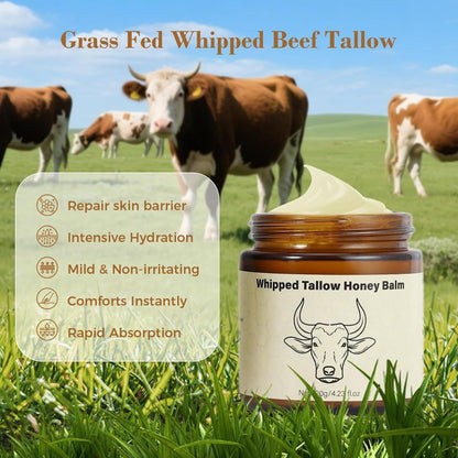 Whipped Tallow Honey Lip Balm, Tallow Honey Body Balm