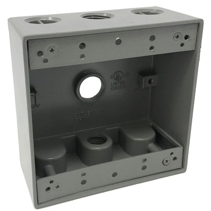 Weatherproof Outlet Box with Three 3/4-in Threaded Outlets with Instructions