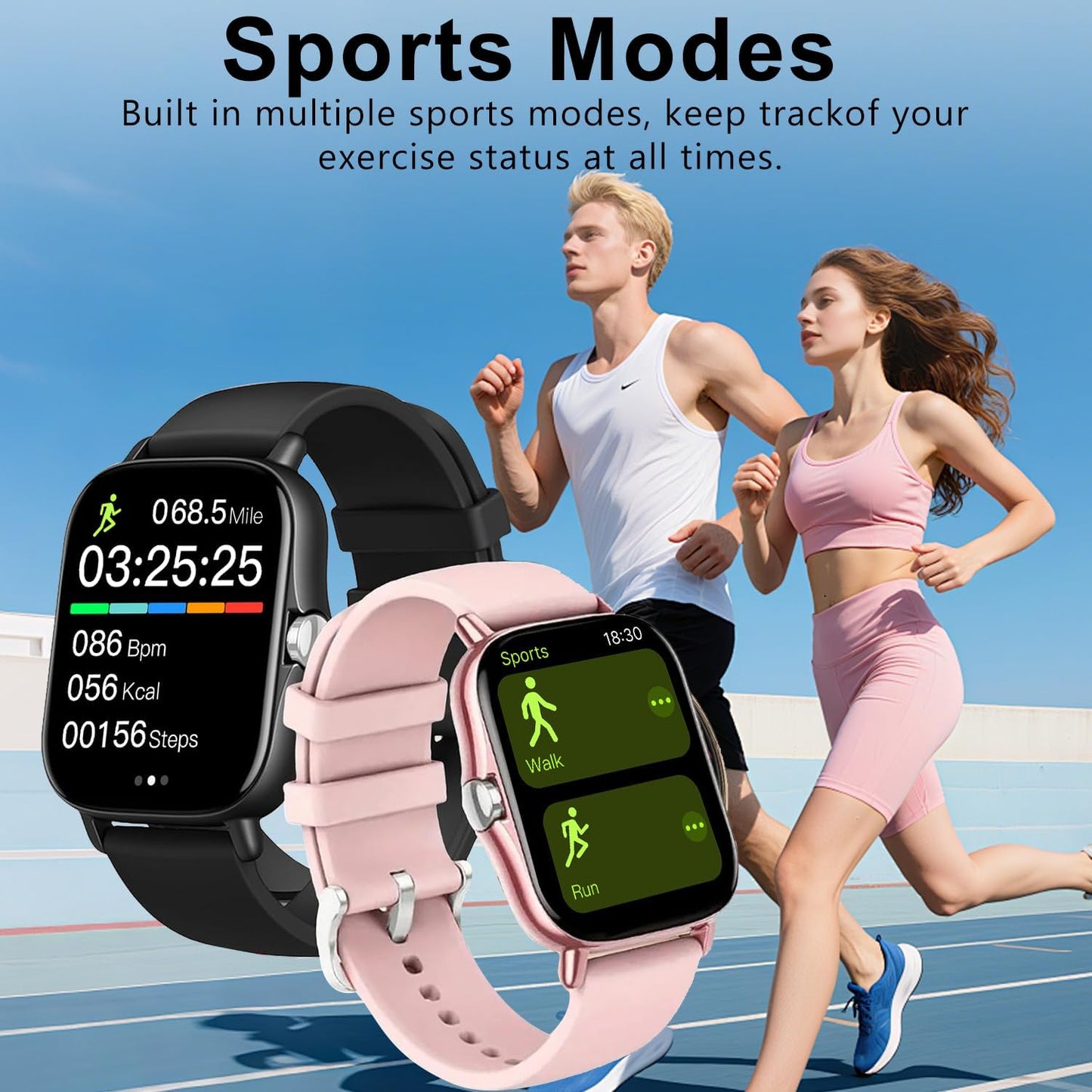 Smart Watch, 1.81" Upgraded Full Touchscreen Smart Watch for Android iPhones