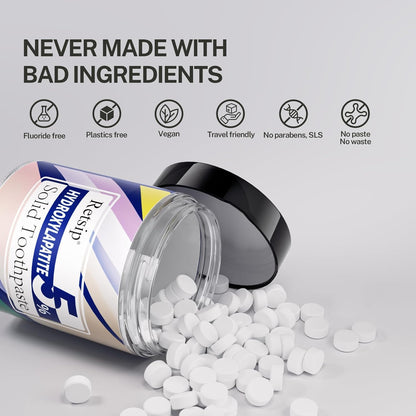 62PCS Hydroxyapatite Chewable Toothpaste Tablets