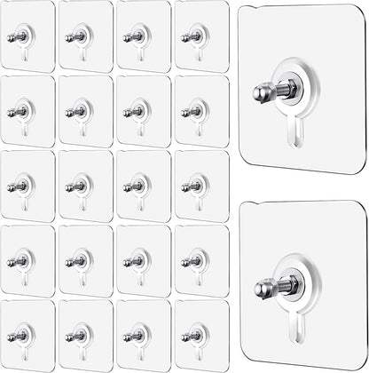 20 Pcs Wall Hangers Without Nails, Picture Hangers Without Nails,Hang Pictures Frame On Wall No Nails