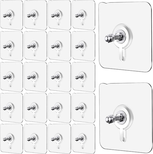 20 Pcs Wall Hangers Without Nails, Picture Hangers Without Nails,Hang Pictures Frame On Wall No Nails
