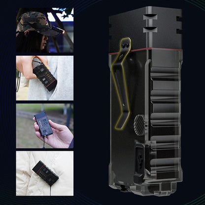 LED Emergency Flashlight with 13 Light Mode, EDC Flashlight COB Work Light