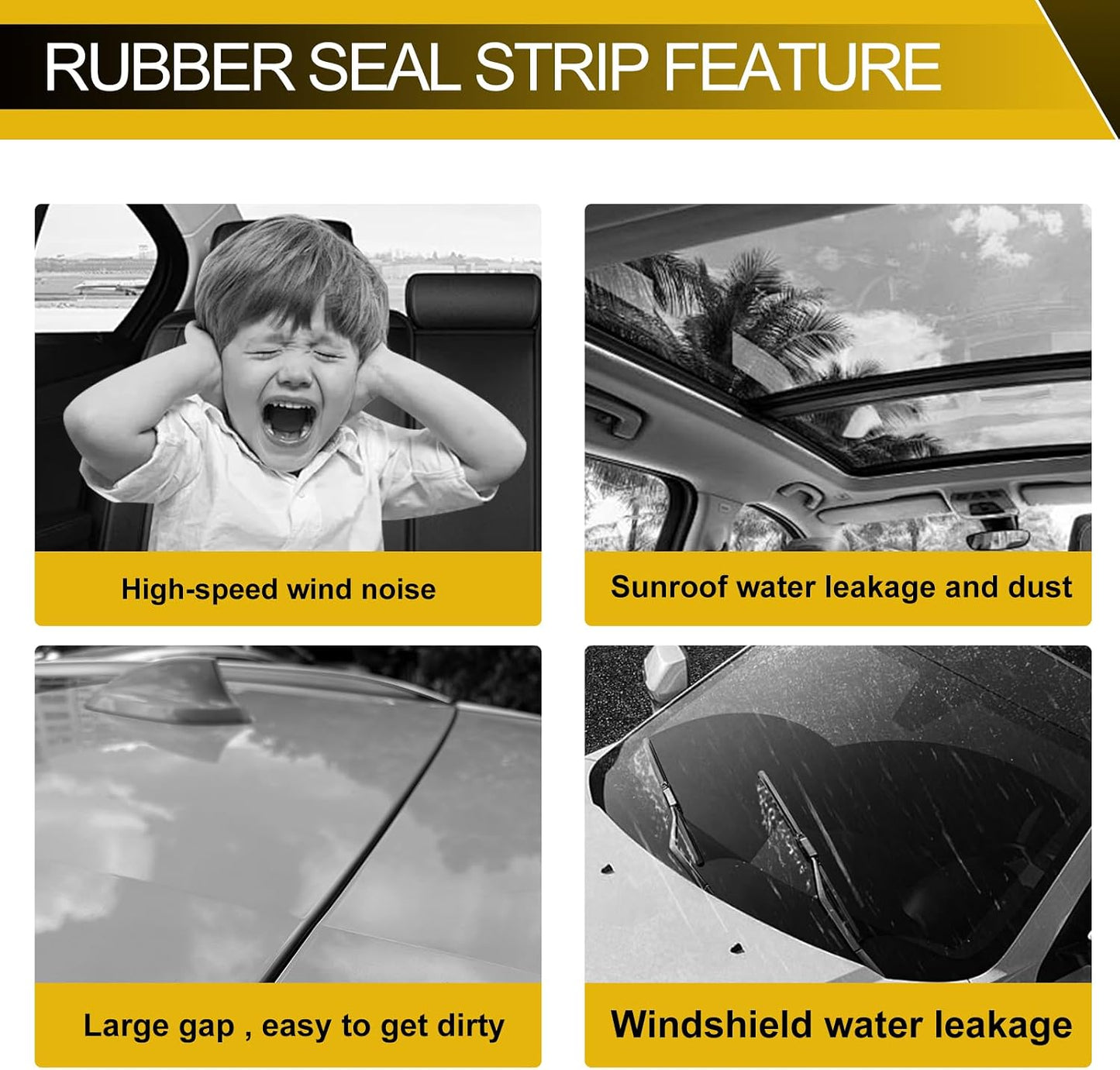 9.8 Ft T Shape Sunroof Sealing Strip Windshield Rubber Seal Car
