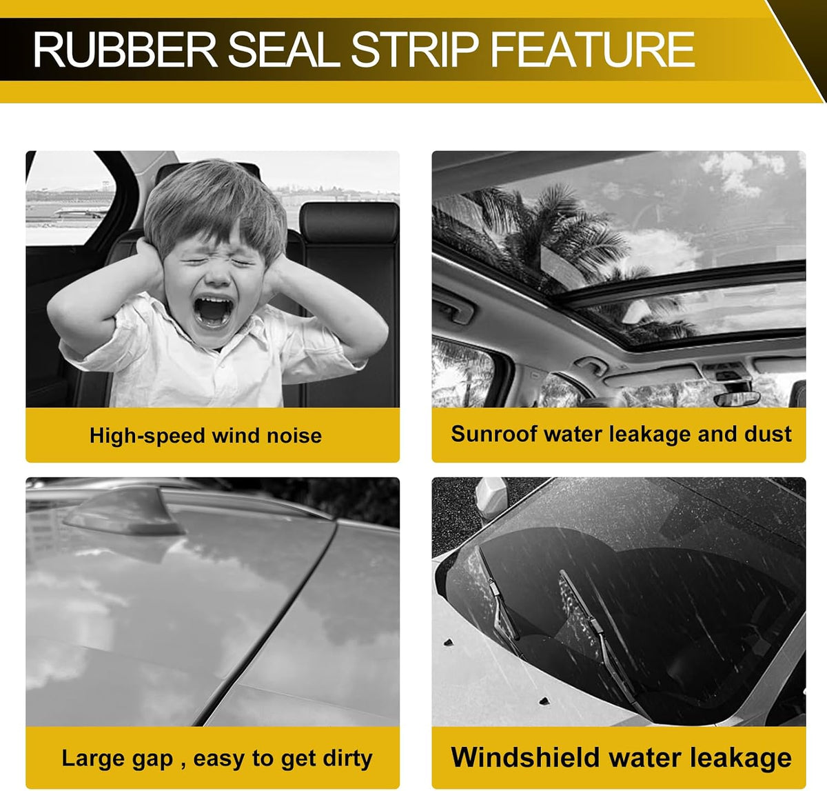 9.8 Ft T Shape Sunroof Sealing Strip Windshield Rubber Seal Car