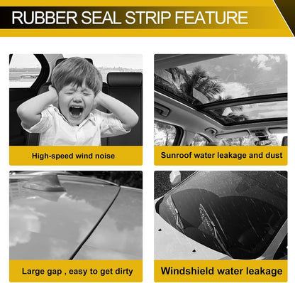 9.8 Ft T Shape Sunroof Sealing Strip Windshield Rubber Seal Car