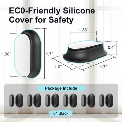 6PCS Magnetic Silicone Remote Control Holder Wall Mount for TV Fan