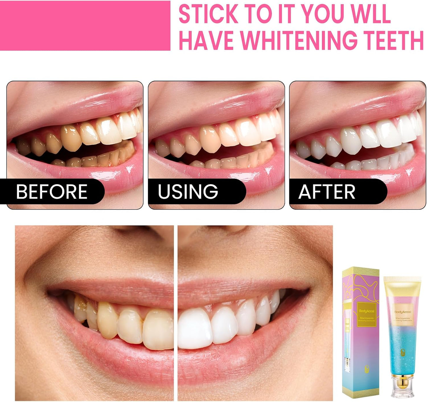 Niacinamide Whitening Toothpaste, Niacinamide Intensive Whitening Toothpaste