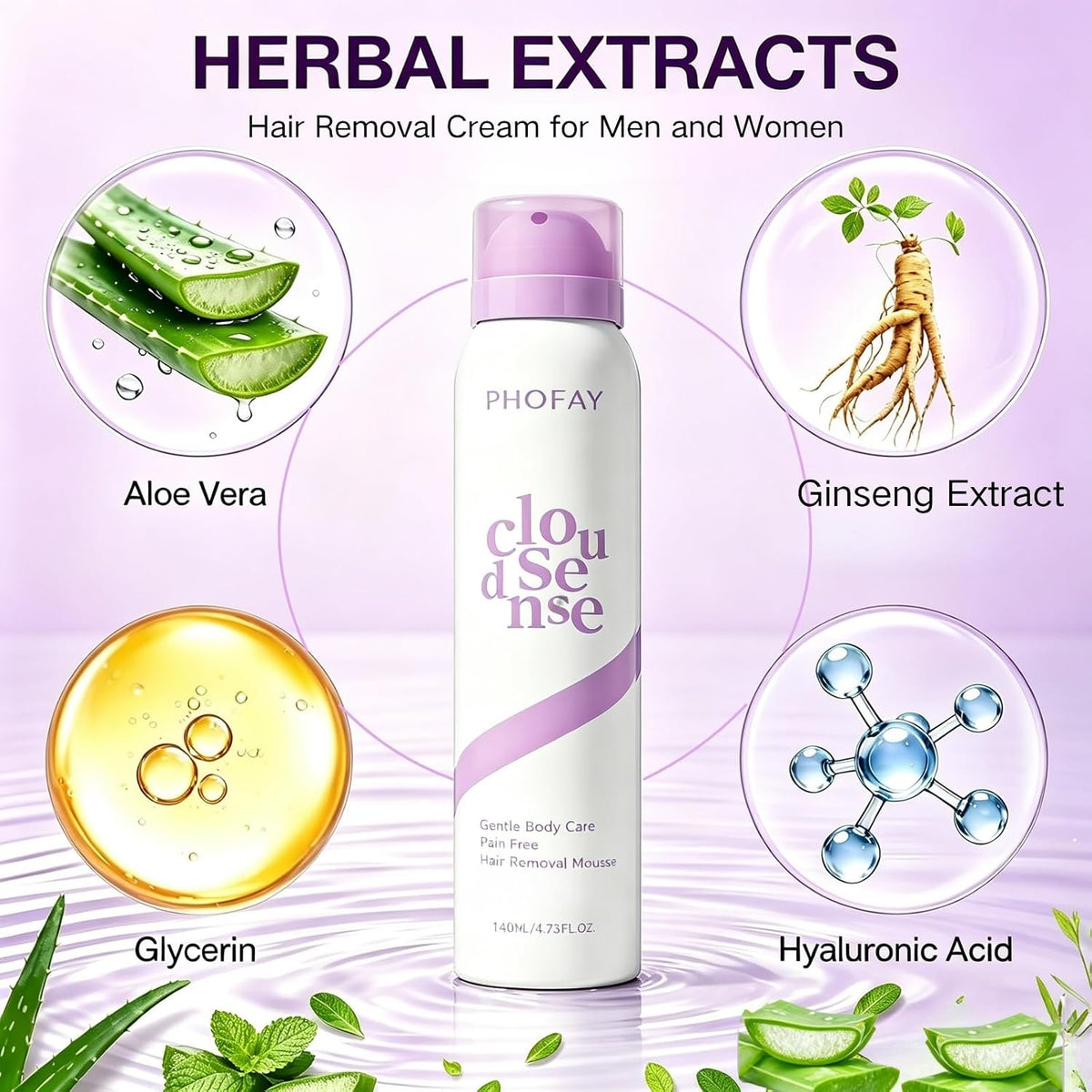 Bikini Pain-Free Hair Removal Cream for Sensitive Skin