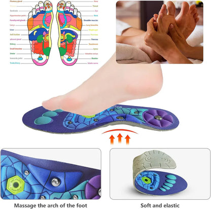 A Pair Magnetic Acupressure Insoles Orthopedic Insoles，Relieve Tired can be Used