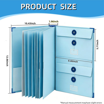Important Document Organizer,Folders for Documents,Bound Expanding File