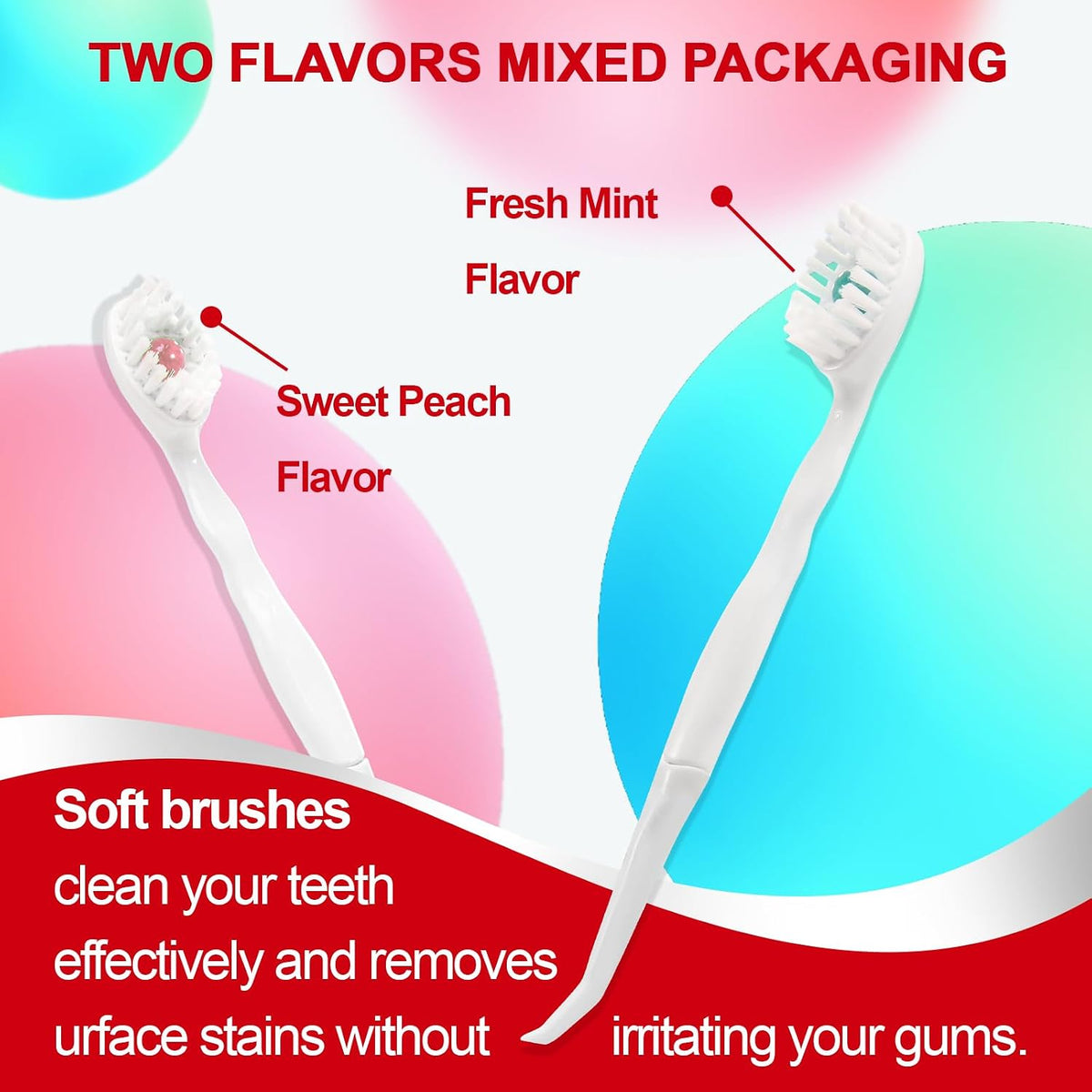 20Pcs 4 in 1 Disposable Mini Travel Toothbrushes-Mini Disposable Toothbrushes
