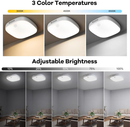 IP65 Waterproof Rechargeable Shower Light - 6″ 300LM Bright, 16 Colors