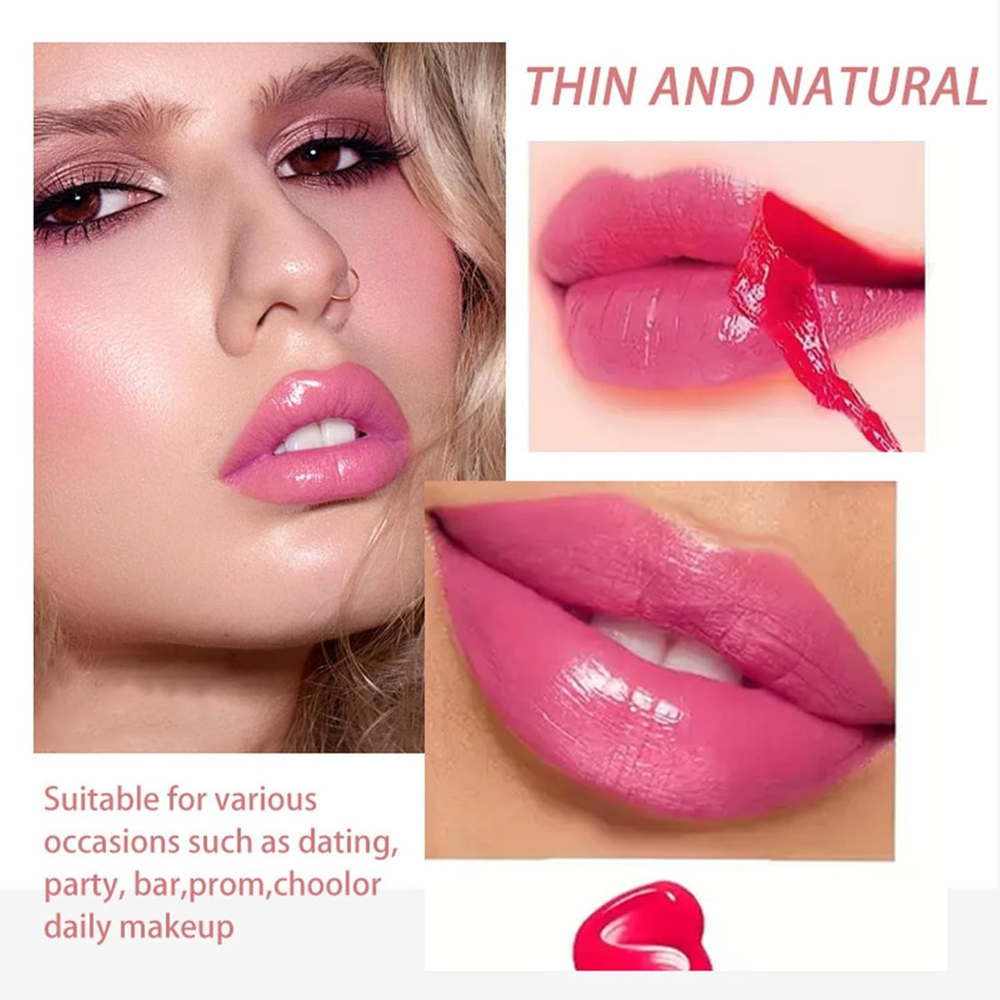 4 PCS Peel Off Lip Stain Tattoo Lip Gloss