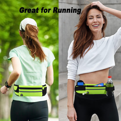 2PCS Women Fanny Pack Running Belt,Belt Bag,Water Resistant Wasit Pack Bag