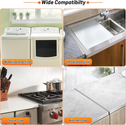 Stainless Steel Stove Gap Covers, Gap Filler, 13.8" to 27.5"