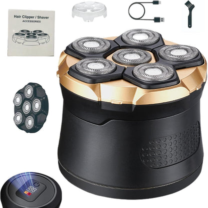 New Bald Head Shaver LED Display Waterproof Rechargeable Long Battery