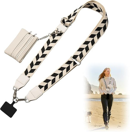 Cell Phone Lanyard Crossbody,Adjustable Cell Phone Strap with Wallet