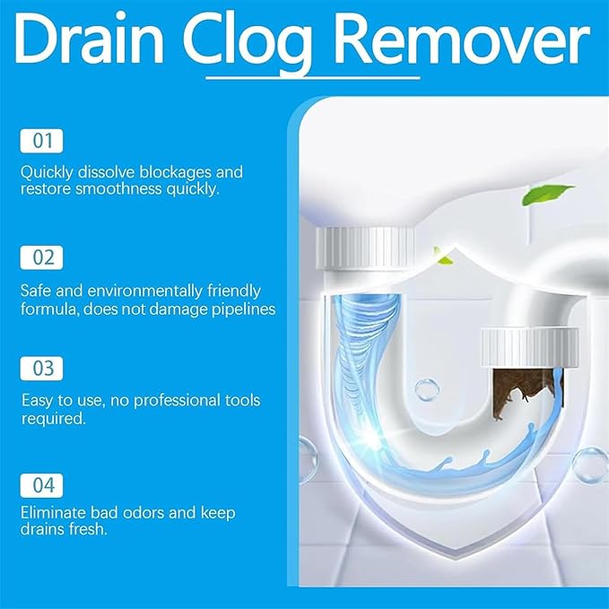 Strong Drain Effervescent Tablet, 2026 New Disposal Cleaner Tablets Eliminator Quickly Eliminates Odors