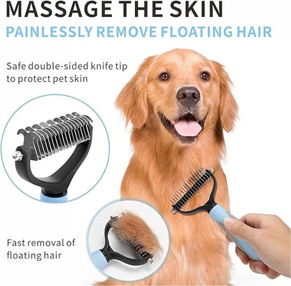 Dog Grooming Brush Hair Removal Comb For Dogs Cat Detangler Dematting Brush Grooming Tool