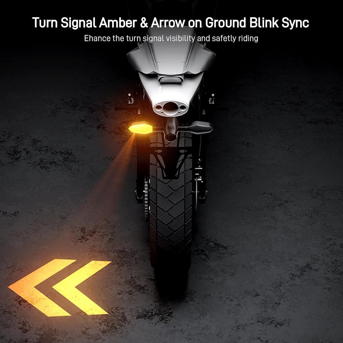 2 PCS LED Turn Signal Lights Projector for Motorcycle