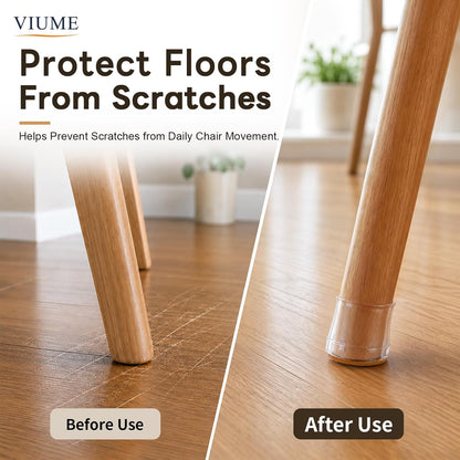 15 Pcs Chair Leg Floor Protectors for Hardwood Floors Silicone Covers