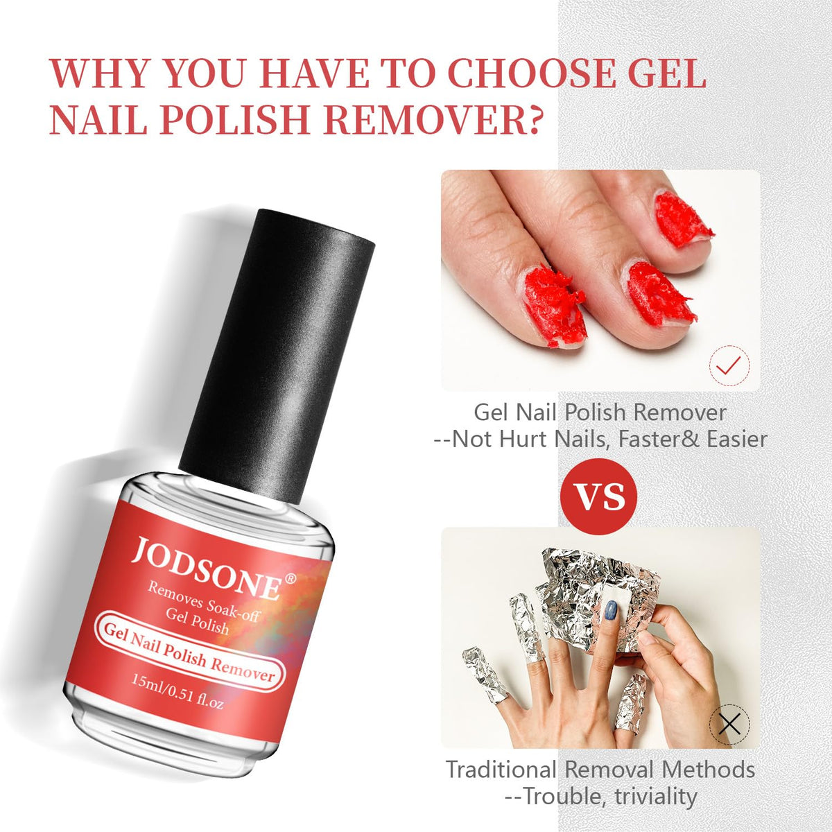2PCS Gel Nail Polish Remover No Need Soaking or Wrapping Easy And Quick