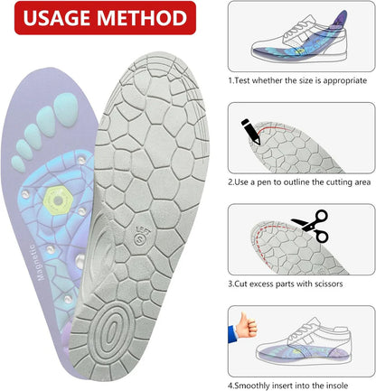 A Pair Magnetic Acupressure Insoles Orthopedic Insoles，Relieve Tired can be Used