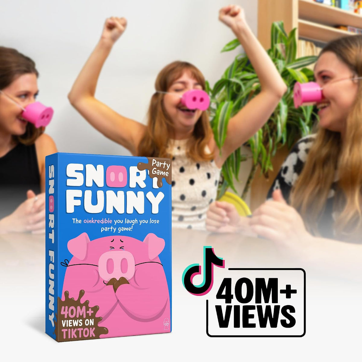 Snort Funny – The Oinkcredible You Laugh You Lose Party Game | Family Games for Kids and Adults