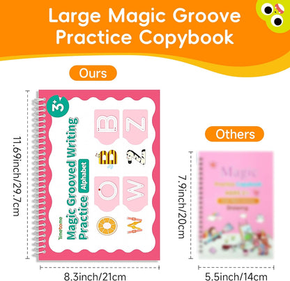 Large Magic Grooved Writing Practice for Kids 3-5