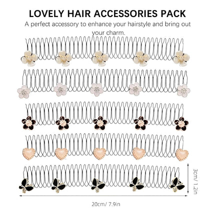 5Pcs Hair Clip Headband Set, Stretch Hair Fixer Comb for Thin Hair&Thick Hair