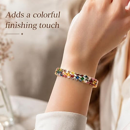 Women's Tennis Bracelet, Heart-Shaped Diamond Cuban Chain