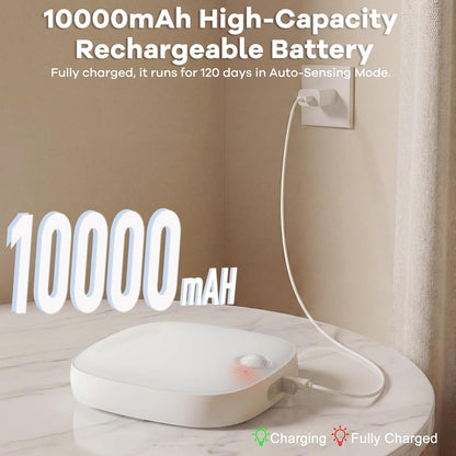 IP65 Waterproof Rechargeable Shower Light - 6″ 300LM Bright, 16 Colors