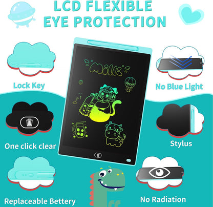 2Pcs LCD Writing Tablet 8.5-Inch Colorful Doodle Board