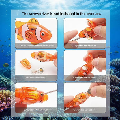 LED Swimming Robotic Fish Set — Interactive Light-Up Robotic Fish Toy, Suitable for Bathtubs and Pools