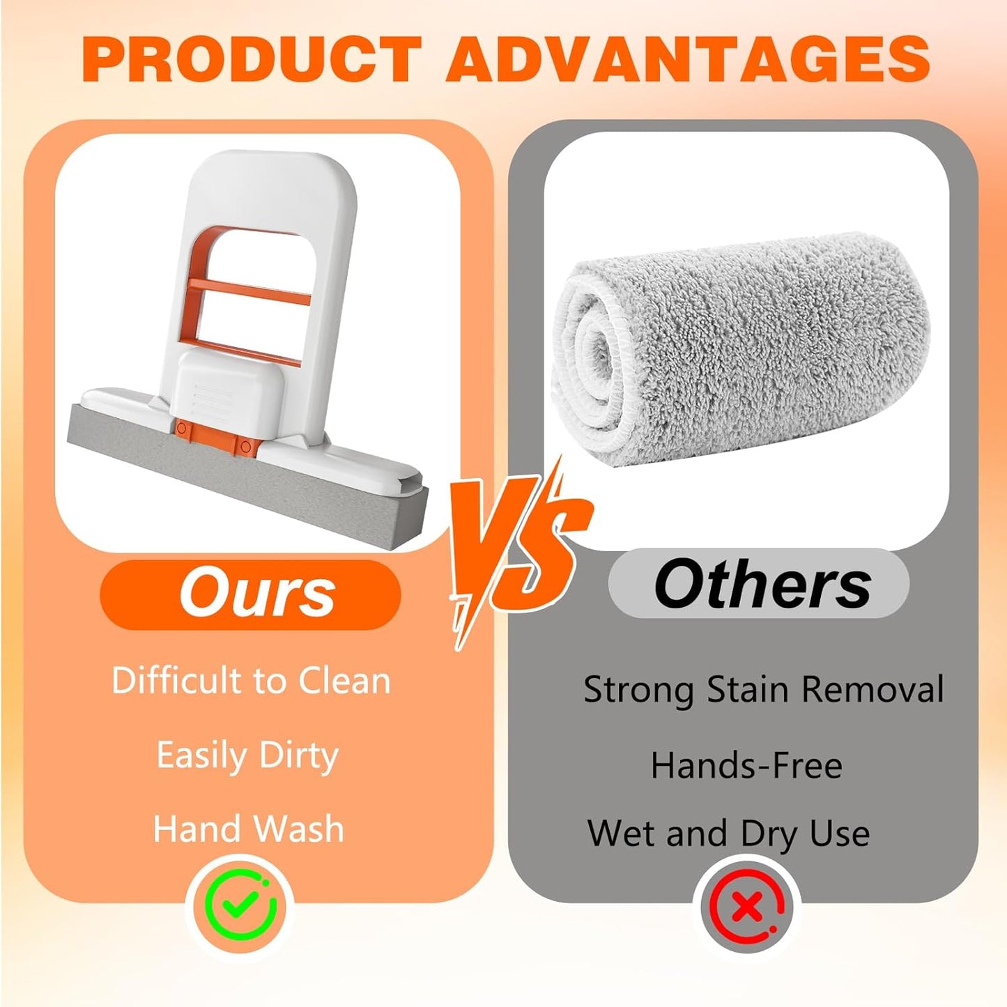 2Pcs Mini Foldable Desktop Mop – Portable Sponge Mop for Small Spaces