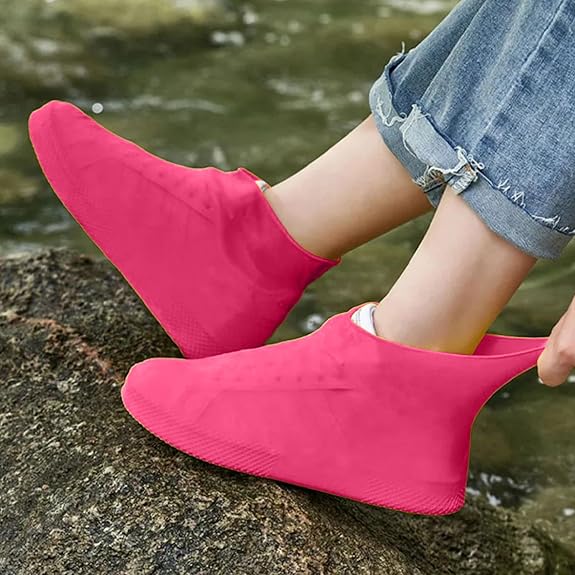 Outdoor Reusable Latex Rain Boot Covers, Waterproof, Durable