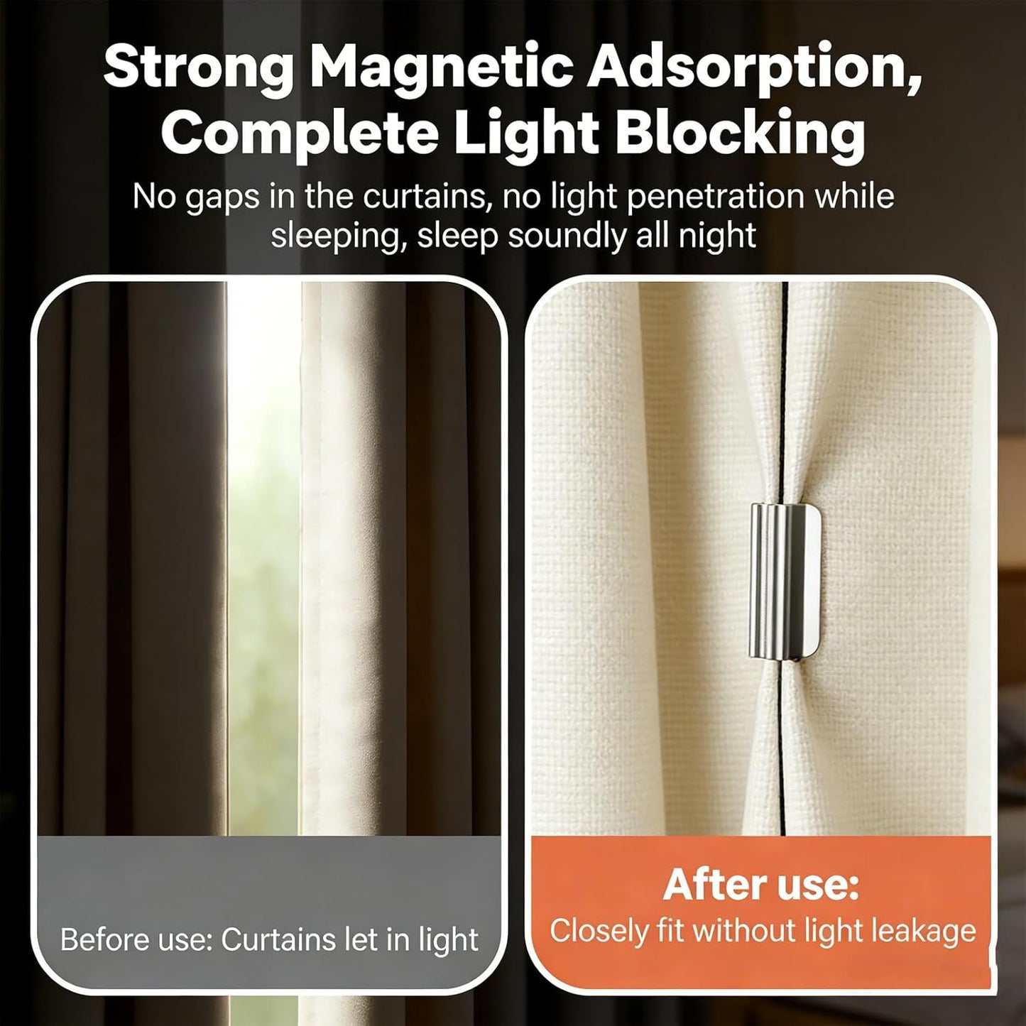 15 Pairs Magnetic Curtain Clips Hold Curtains Closed