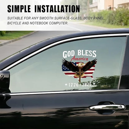 5PCS God Bless 1776-2026 America 250th Anniversary Stickers