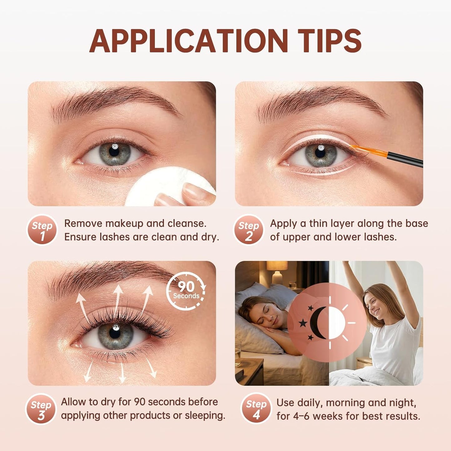 2PCS Premium Eyelash & Eyebrow Growth Serum, 5ML - Irritation-Free