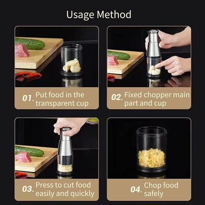 Multifunctional Stainless Steel Garlic Chopper