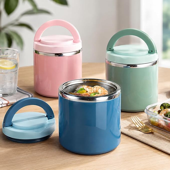 21.3oz Leakproof Stainless Steel Thermal Lunch Container for Hot and Cold Food