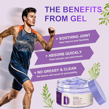Joint Comfort Massage Gel, Soothes Discomfort for Neck, Back, Knees, Lumbar, and Feet