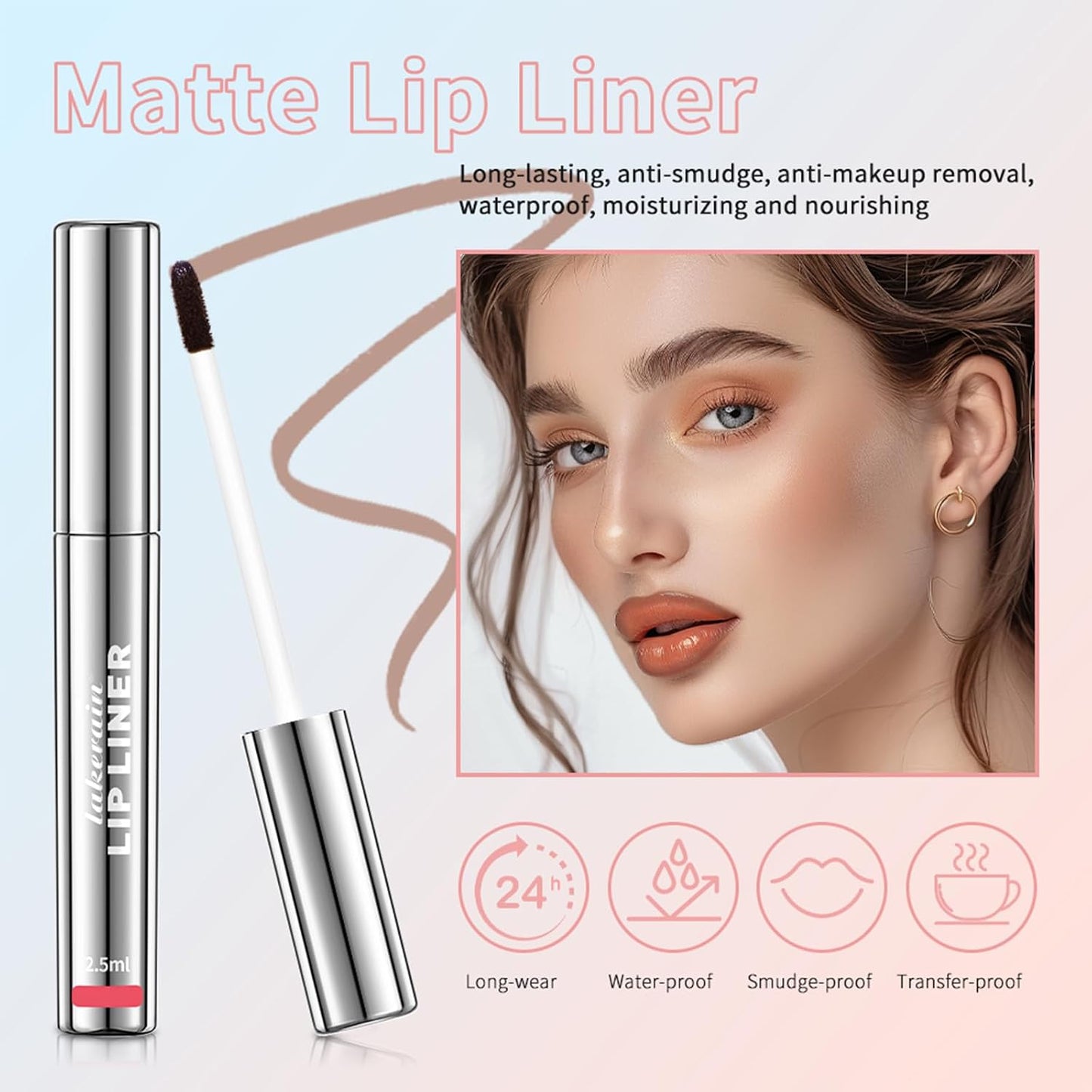 4 PCS/set Peel Off Matte Lip Liner, Transfer-proof Lip Stain